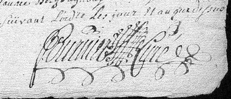 Signature du curé de Septsols
