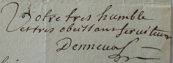 Signature de Denneval, P�re